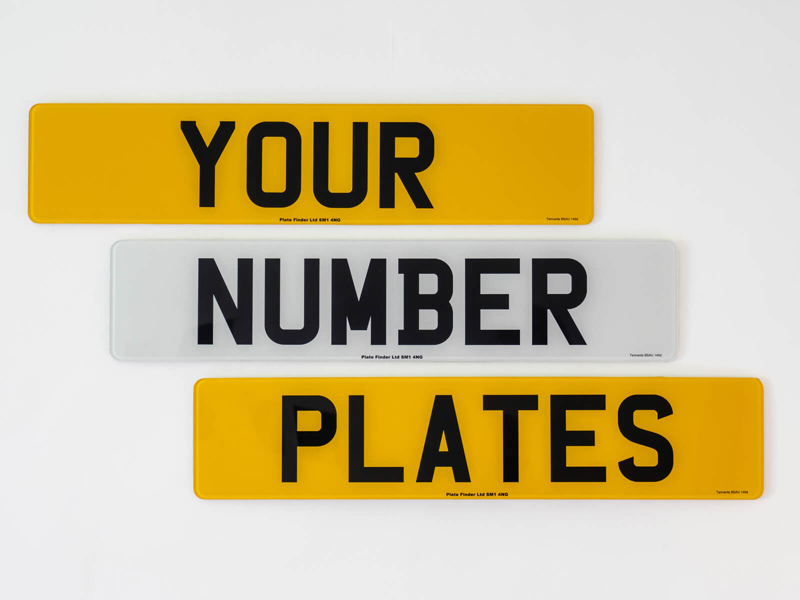 Standard number plates