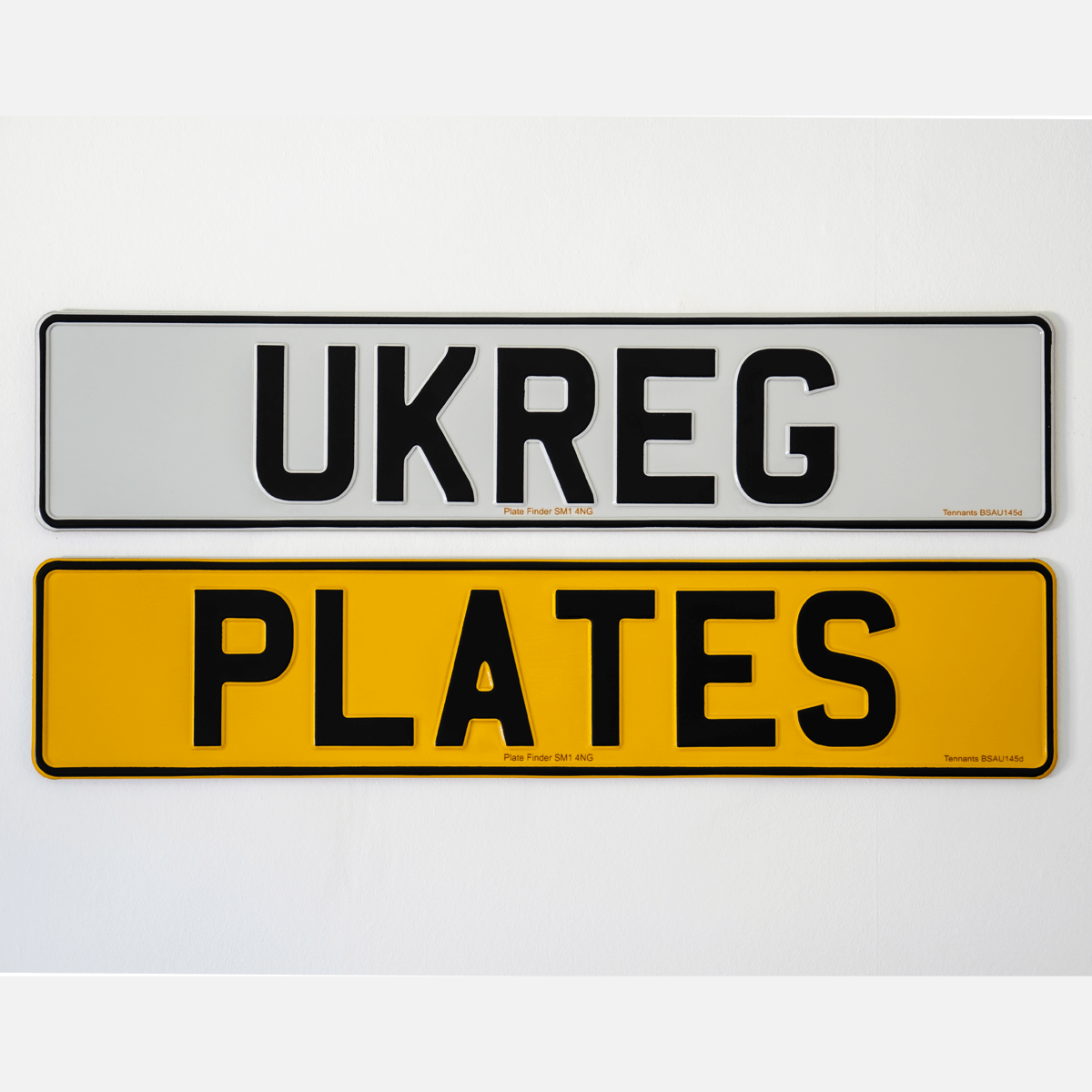 Pressed Metal Number Plates