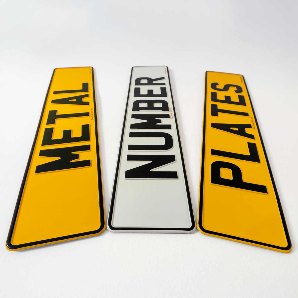 Pressed Metal Number Plates