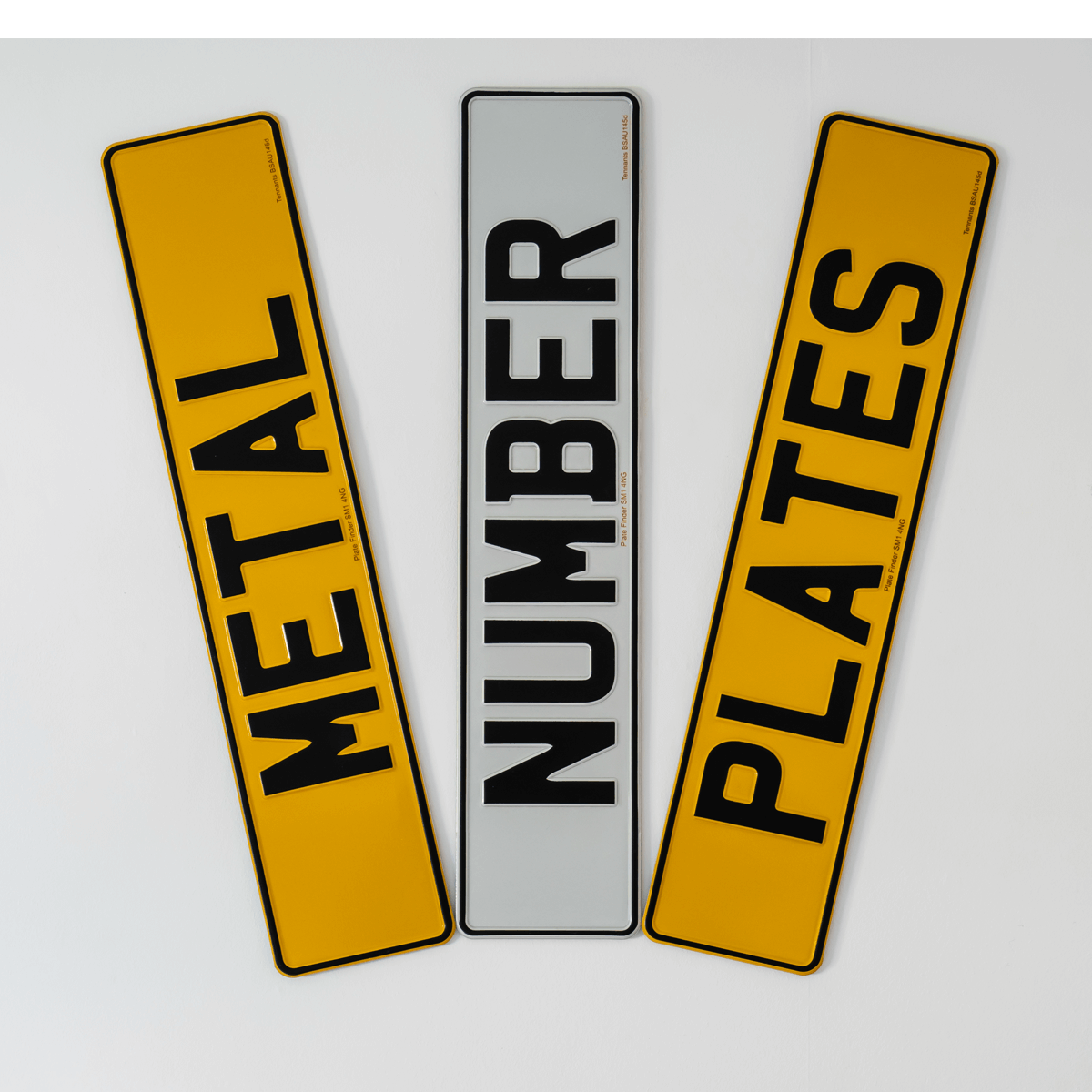 Pressed Metal Number Plates
